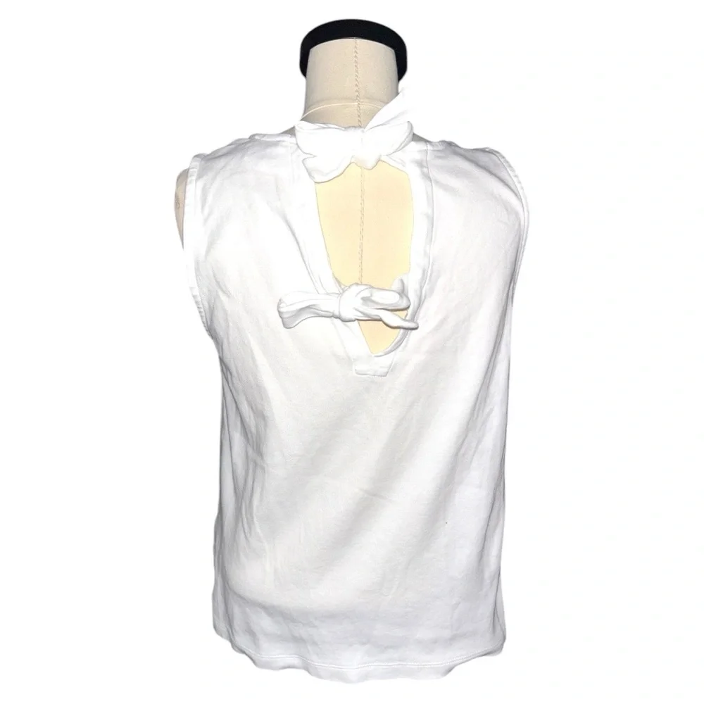 J. Crew White Tie Back Tank Top